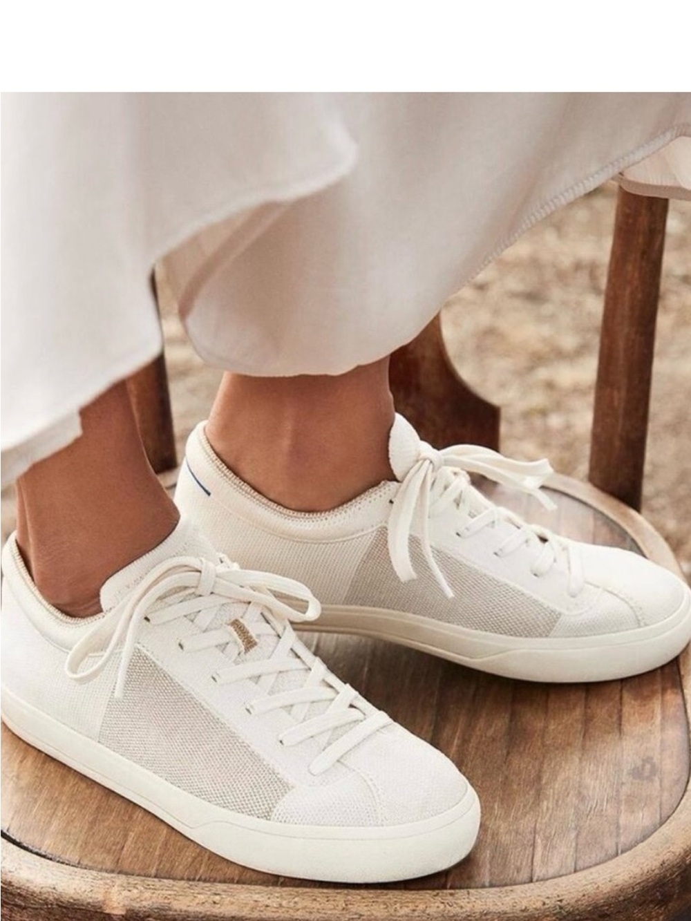 Rothy's “Lace-Up Sneaker” golden metallic limited edition
